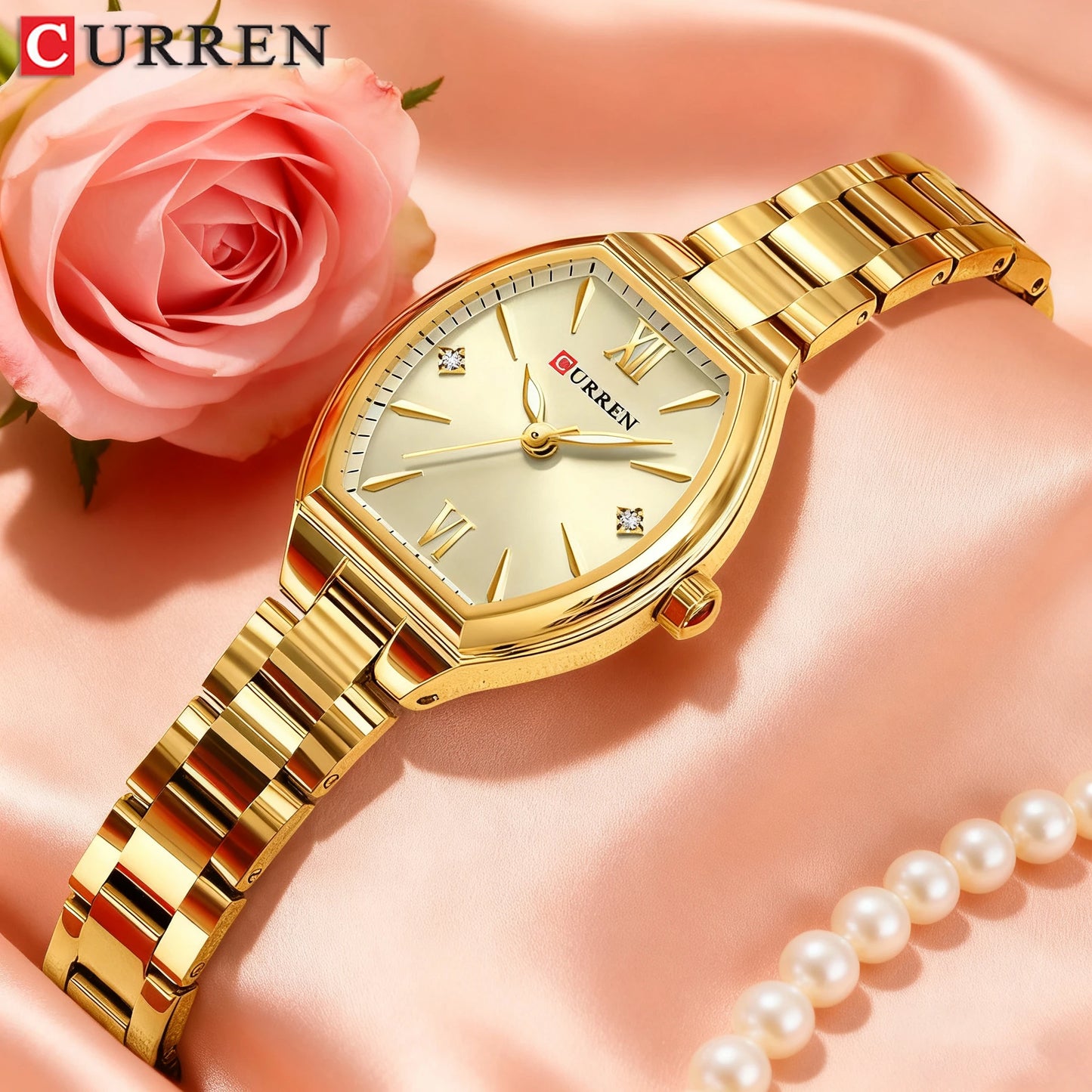 CURREN Barrel-Shape Retro Ladies Watch