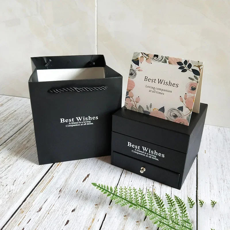 Soap Flower Jewelry Gift Box Rose Necklace