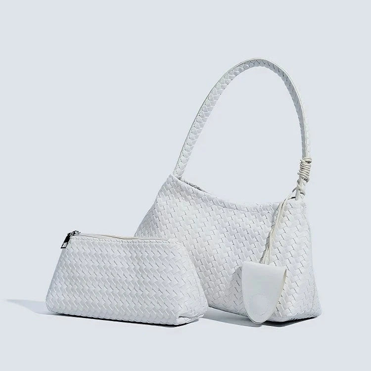 Woven Bucket Shoulder Bag