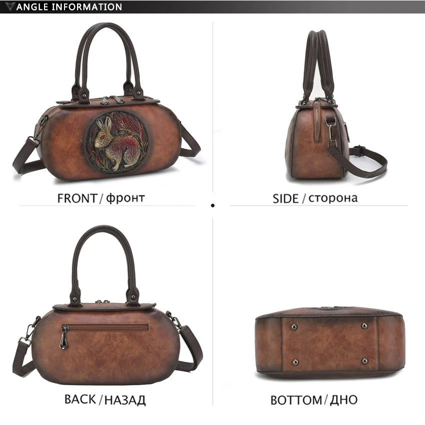 Retro Oval Crossbody Bag