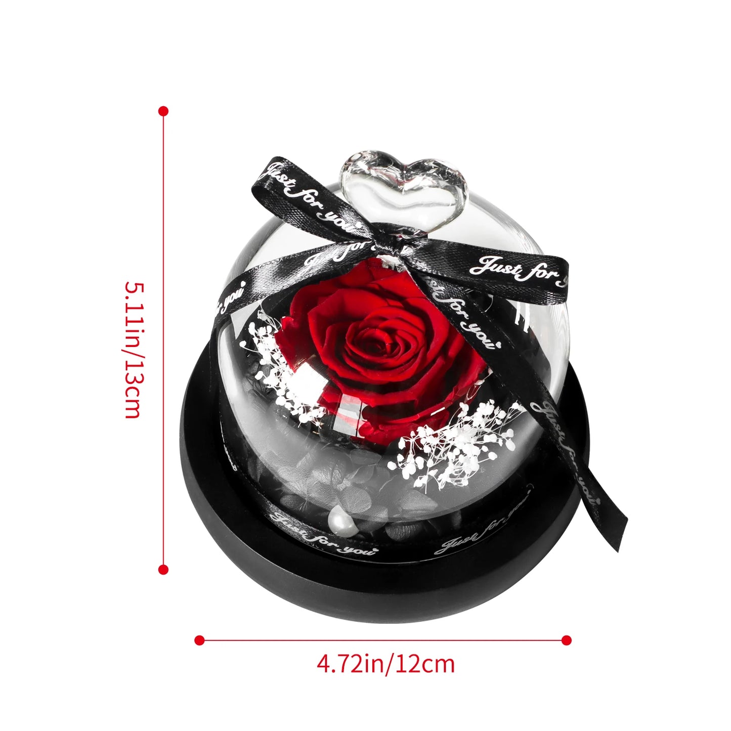 Eternal Rose Glass Dome LED Light Gift