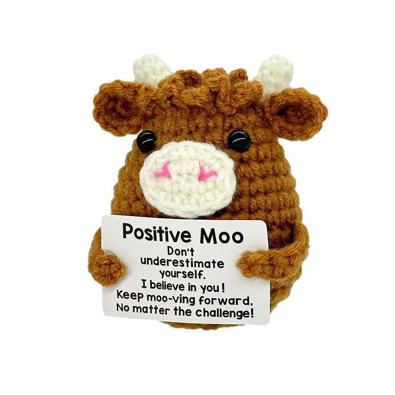 Crochet Cow Plush Desk Decor Gift