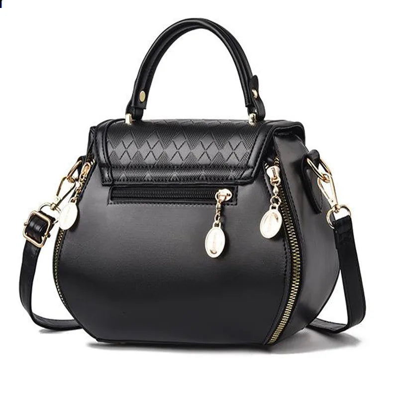 Genuine Leather Bow Bucket Bag