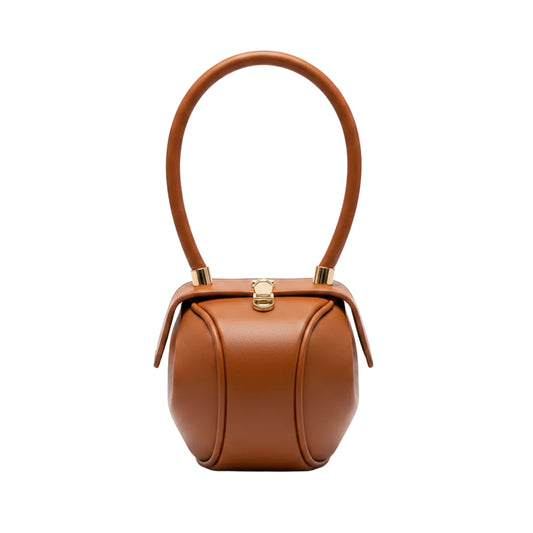 Women's PU Leather Mini Bowling Armpit Bag