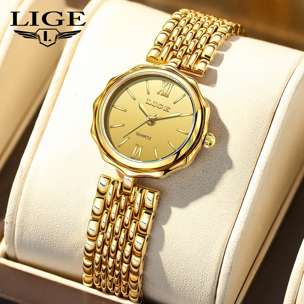 LIGE Small Dial Steel Ladies Watch