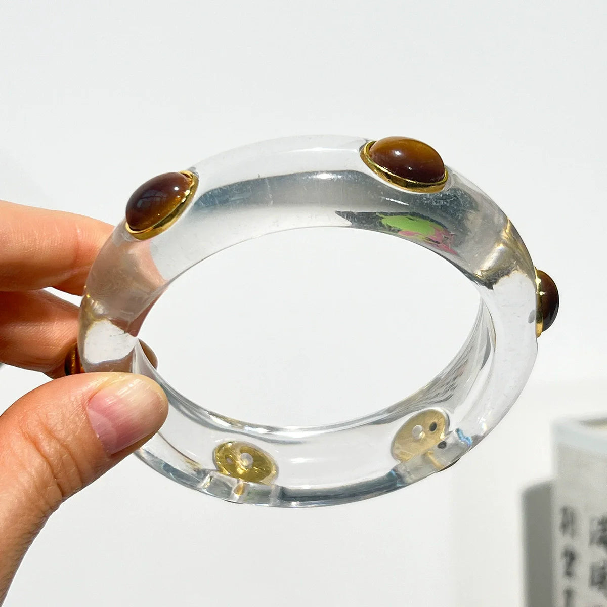 Tiger Eye Resin Cuff Bracelet