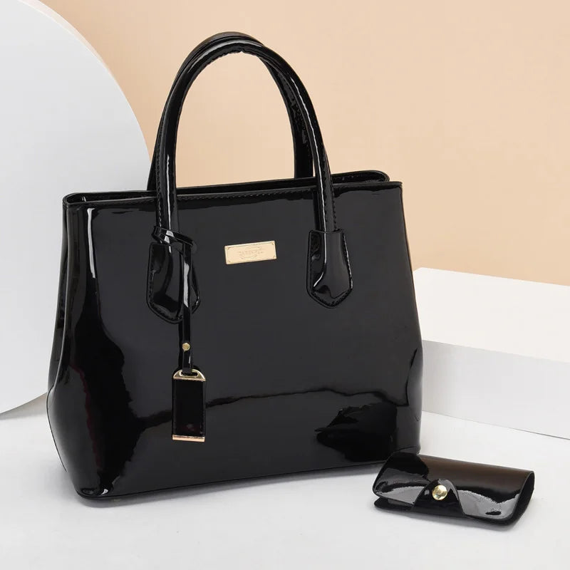 Patent Leather Luxury Tote Bag