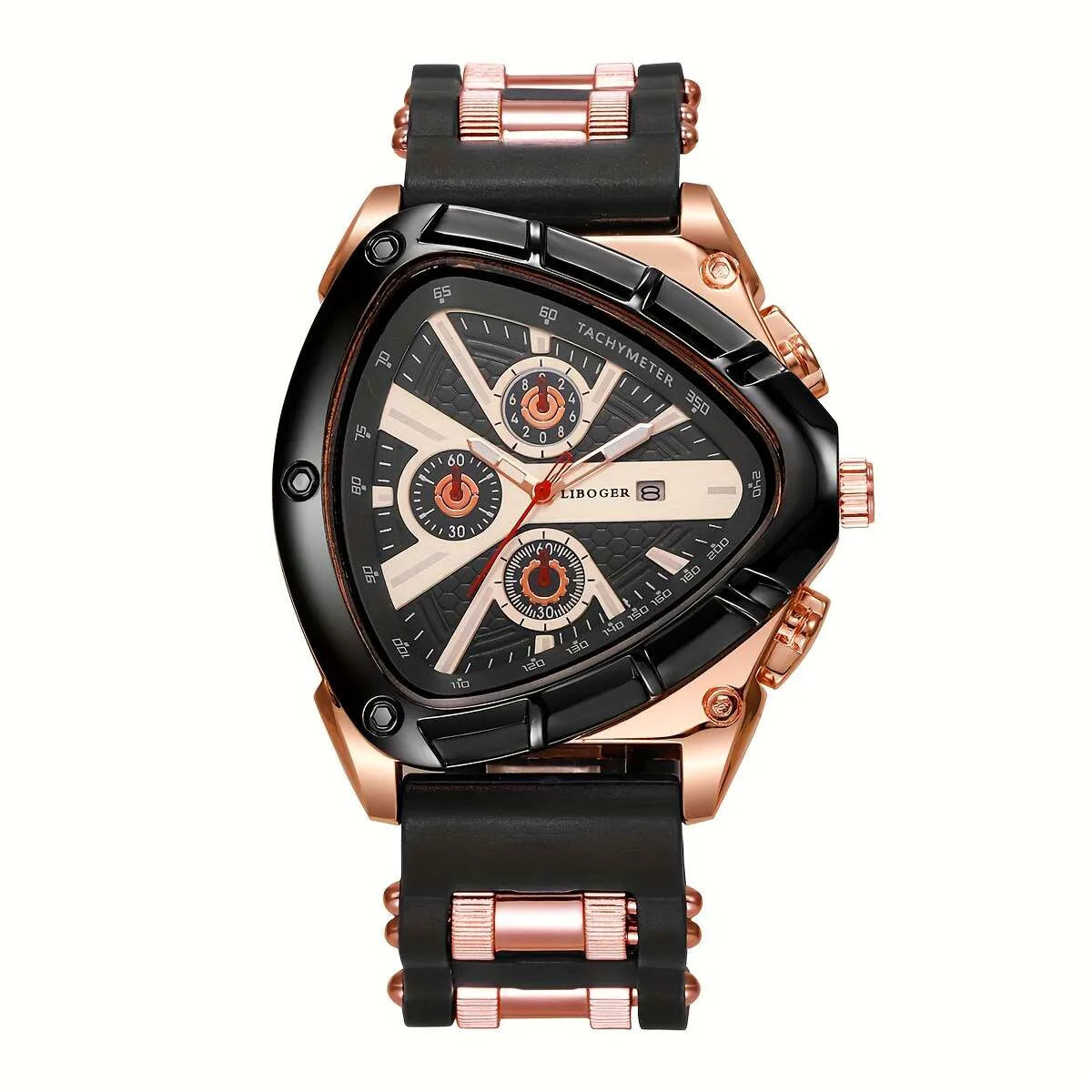 Men's Sports Silicone Auto Date Quartz Watch