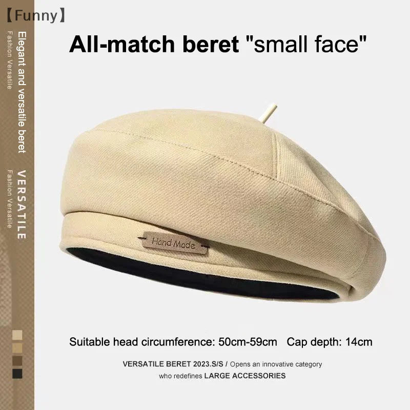 Unisex Wool Beret British Style Painter Hat