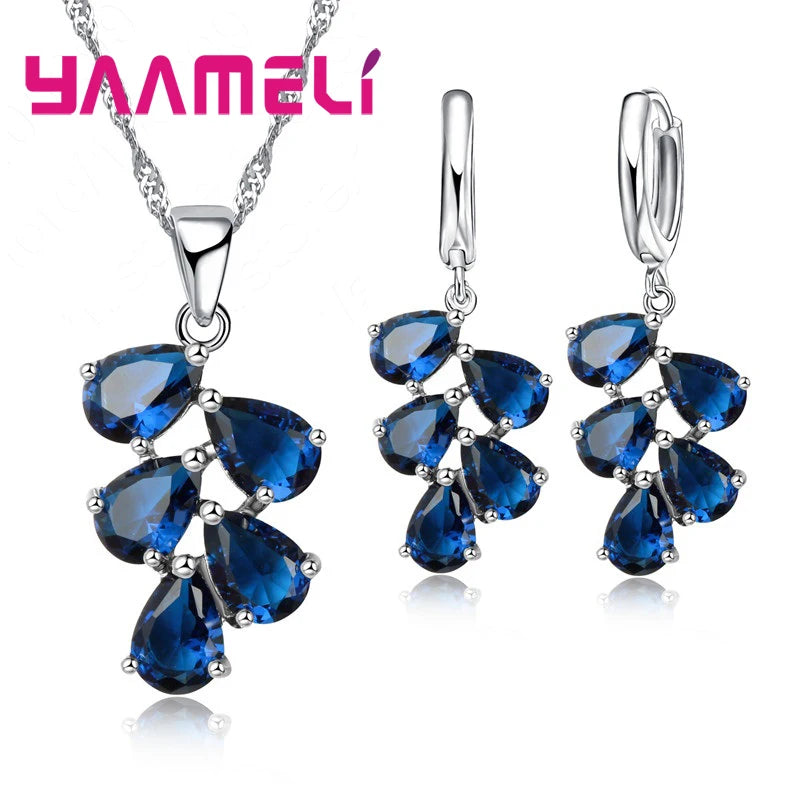 Sterling Silver Zirconia Jewelry Set