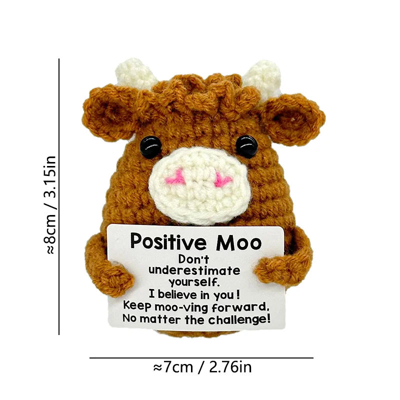 Crochet Cow Plush Desk Decor Gift
