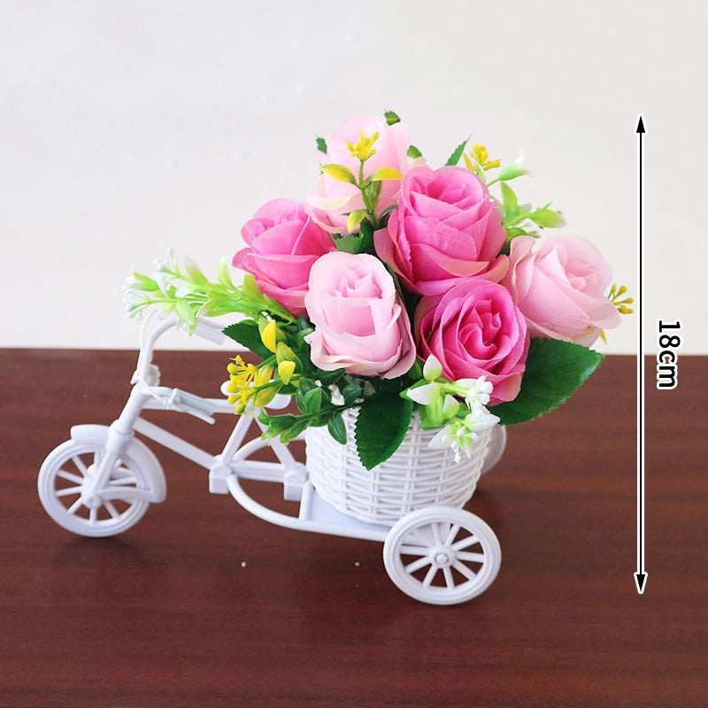 Tricycle Flower Basket Home Garden Decor