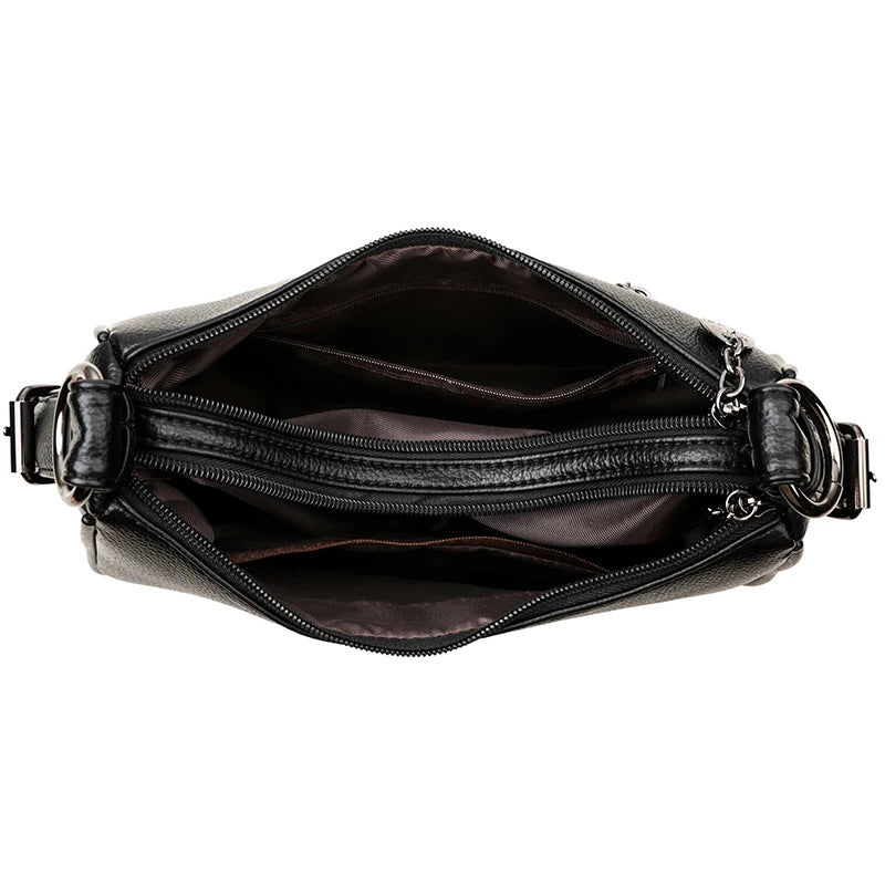 Women's Retro Minimalist Leather Crossbody Bag
