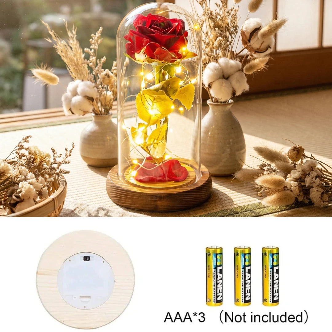 Eternal Rose LED Timer Gift Mom Valentine