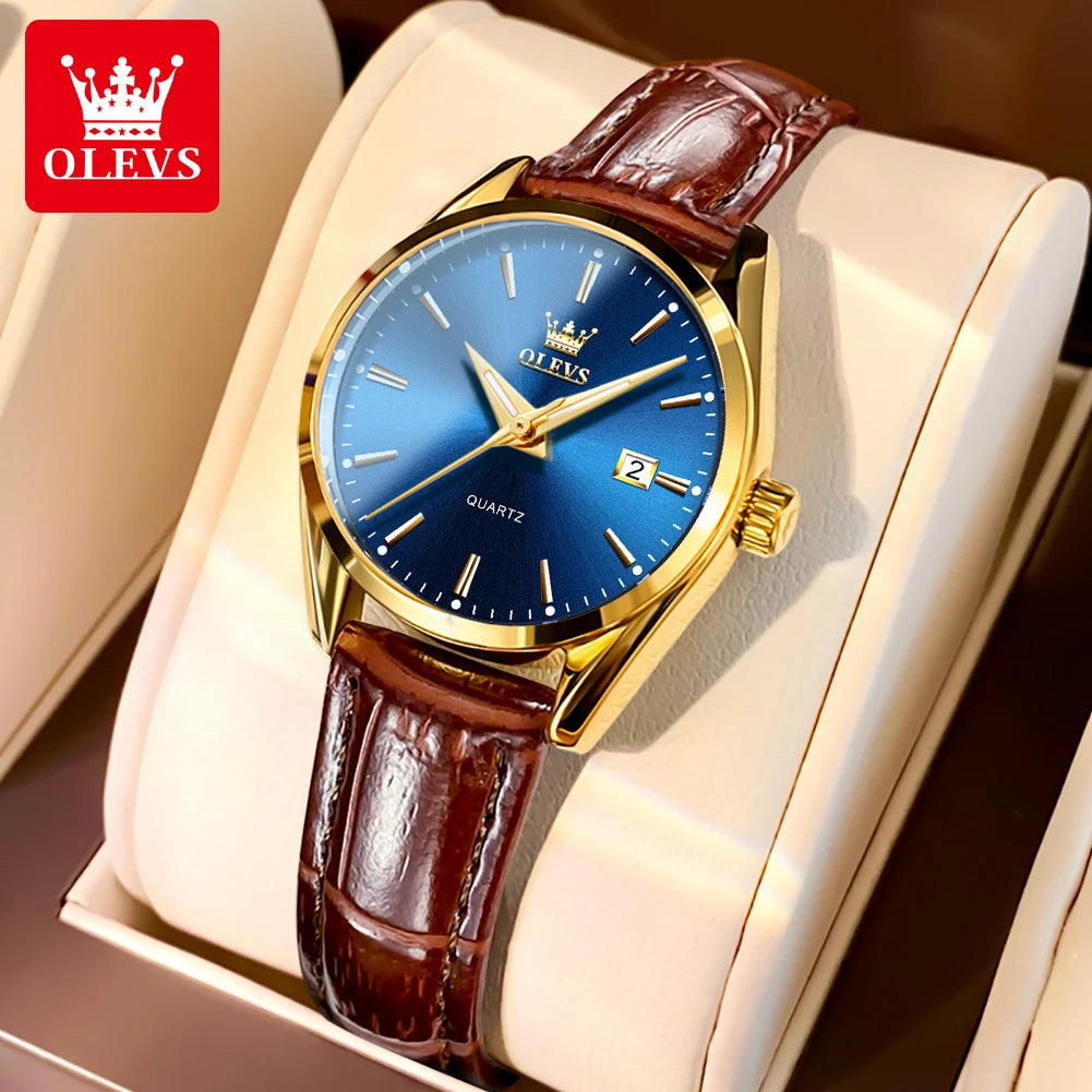 OLEVS Women's Waterproof Dual Calendar Watch