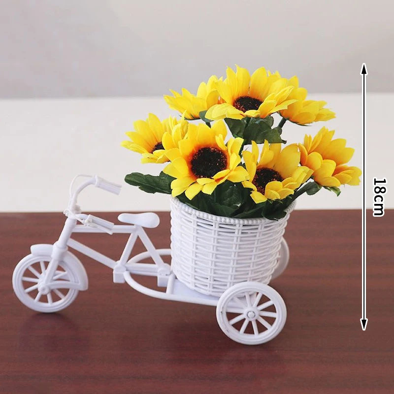 Tricycle Flower Basket Home Garden Decor