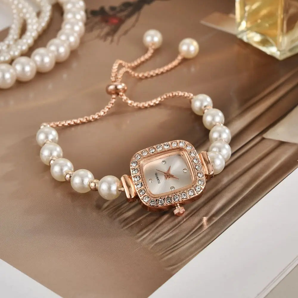 Pearl Bracelet Small Dial Watch