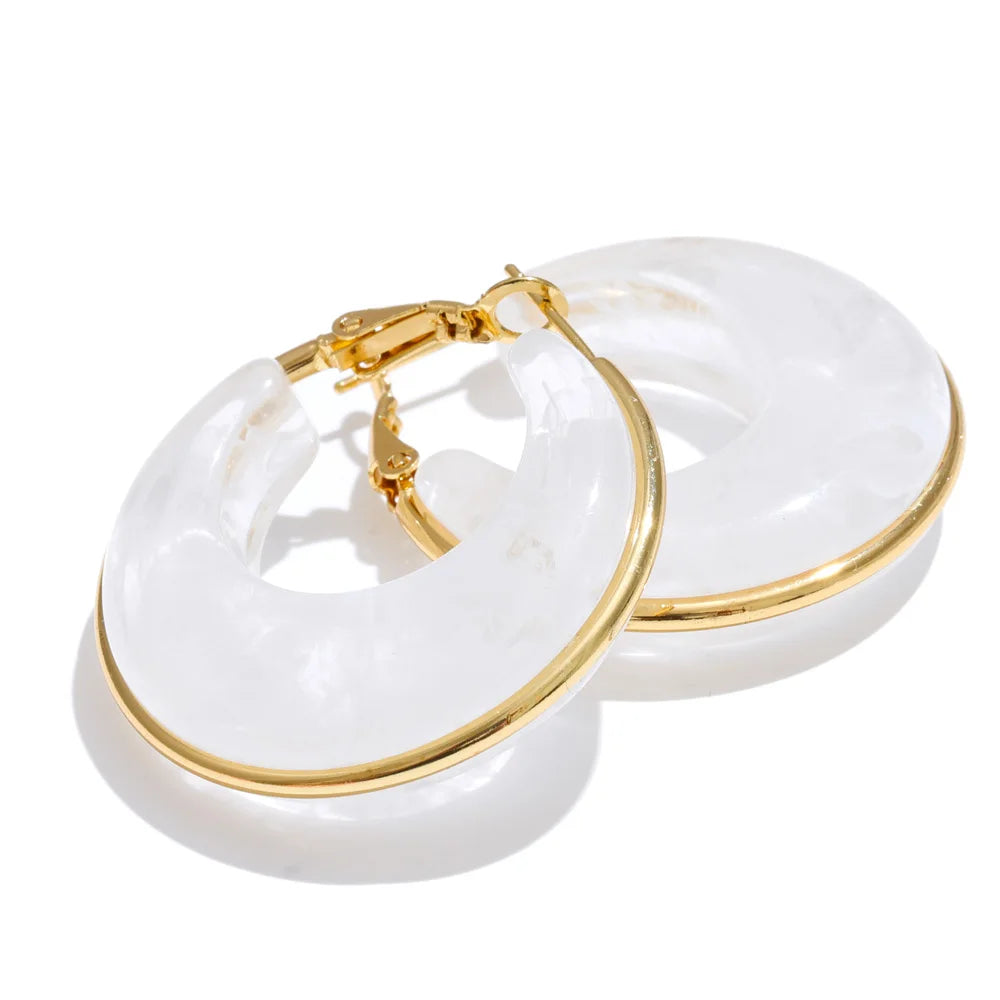 Chunky Acrylic Hoop Earrings