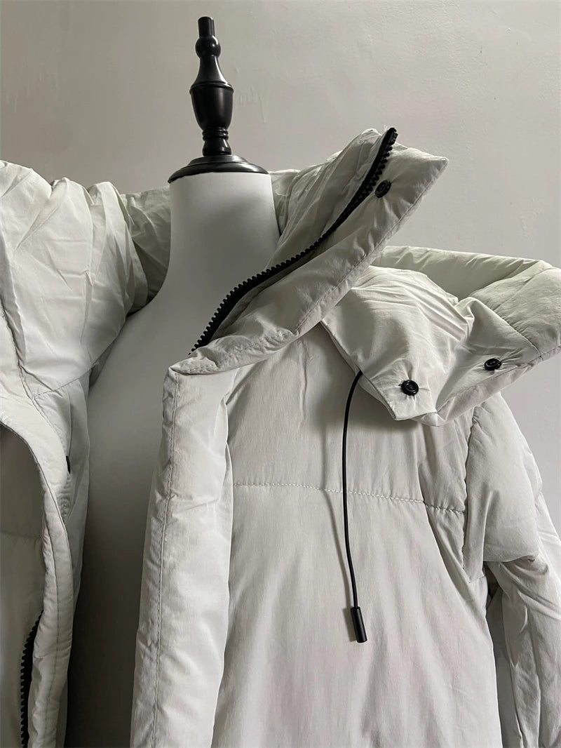 Long Korean Cotton Women Parka