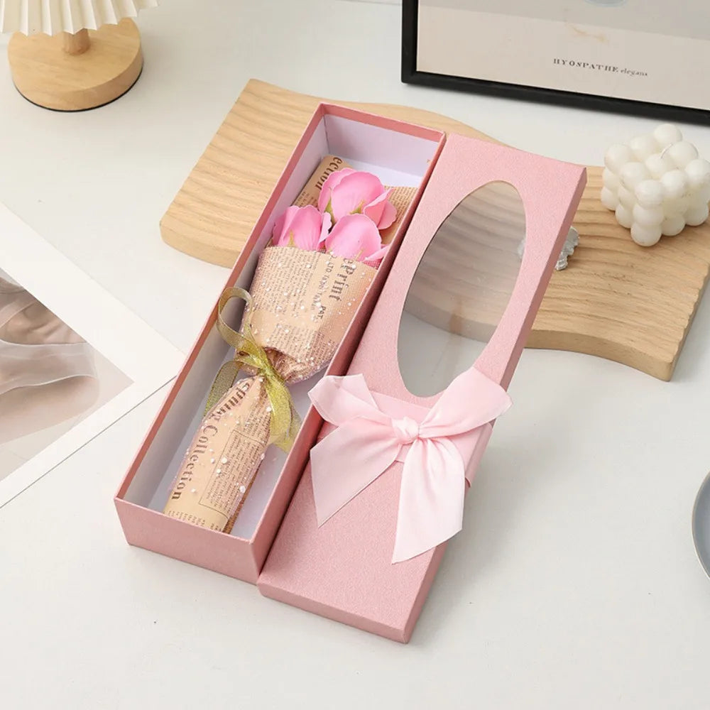 Rose Bouquet Gift Box Bow Decor Teacher