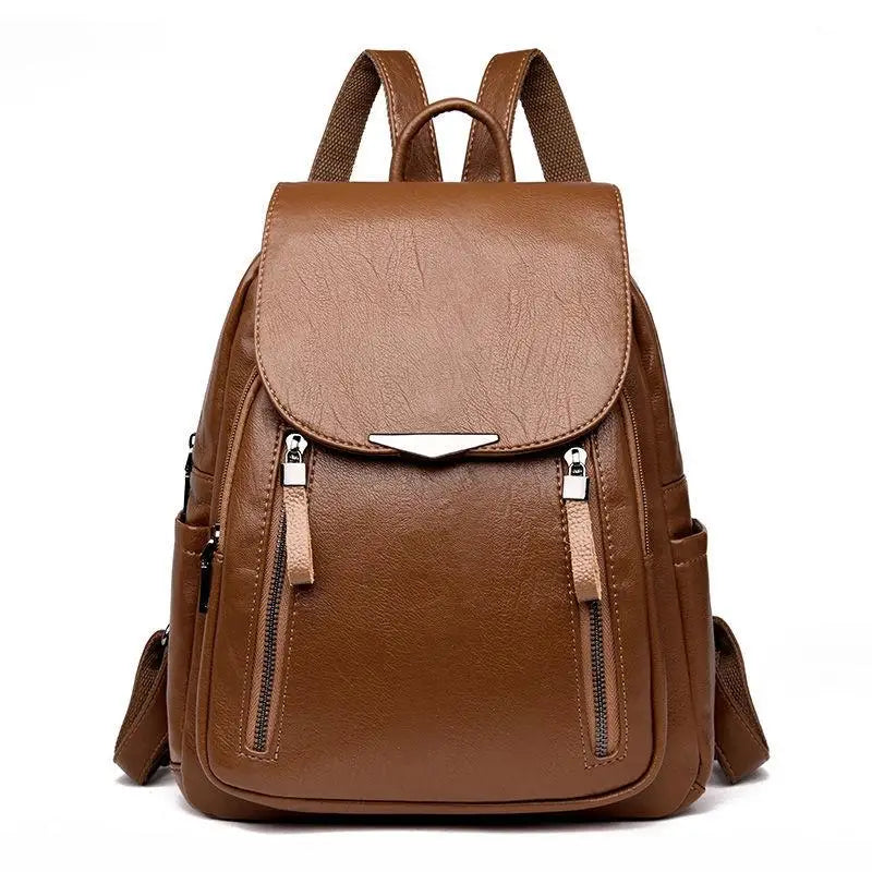 PU Leather School Backpack