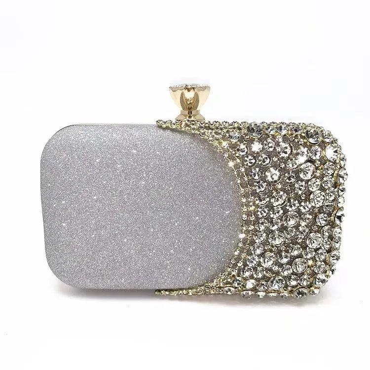 Diamond Sequin Evening Clutch Bag