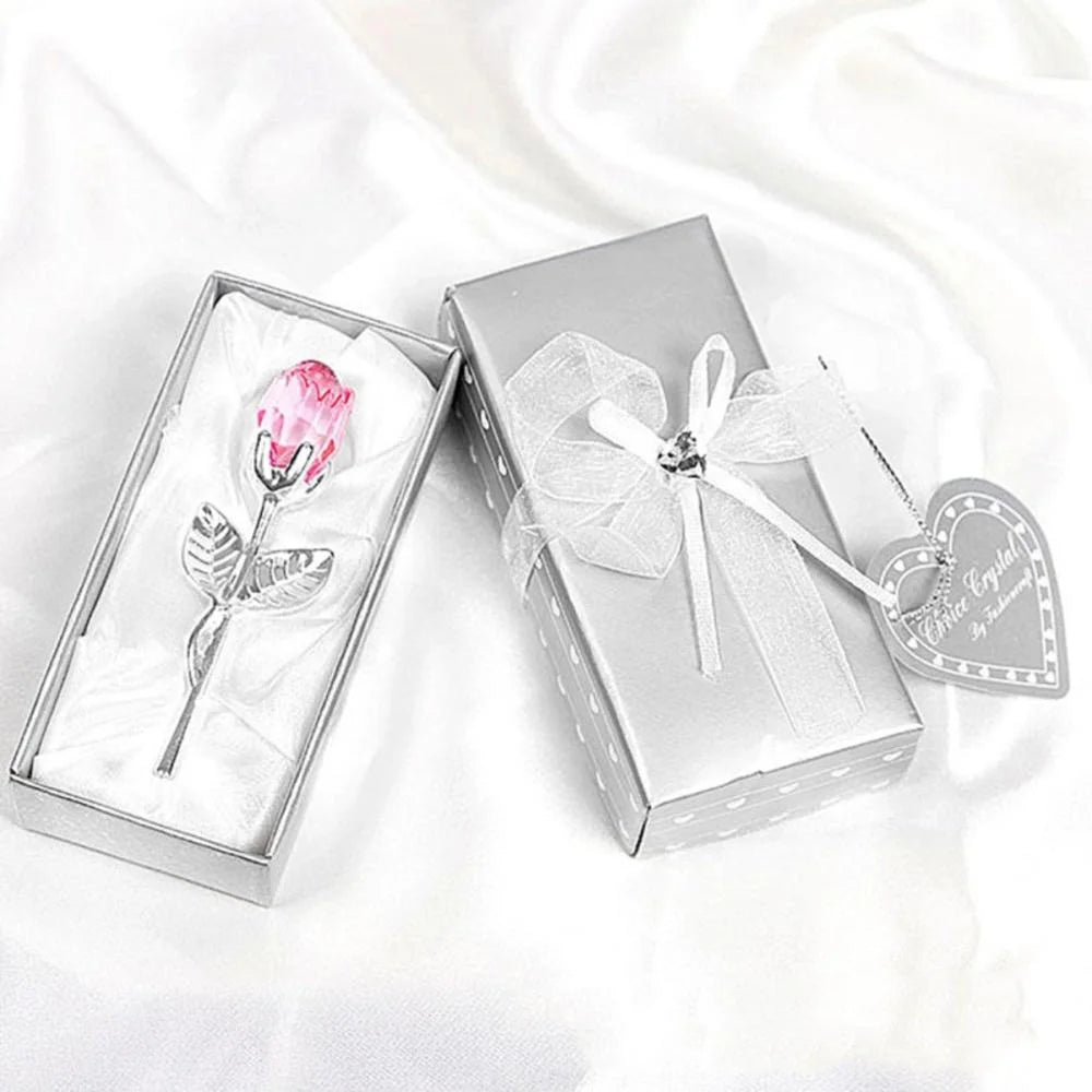 Crystal Glass Rose Artificial Flower Gift