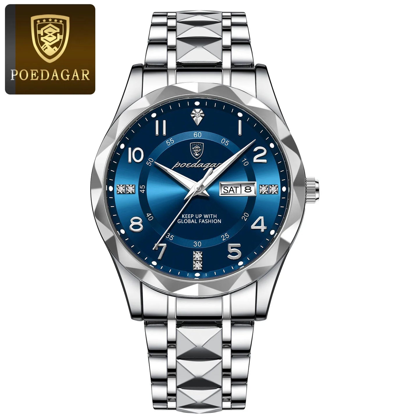 POEDAGAR Luminous Sport Men's Watch