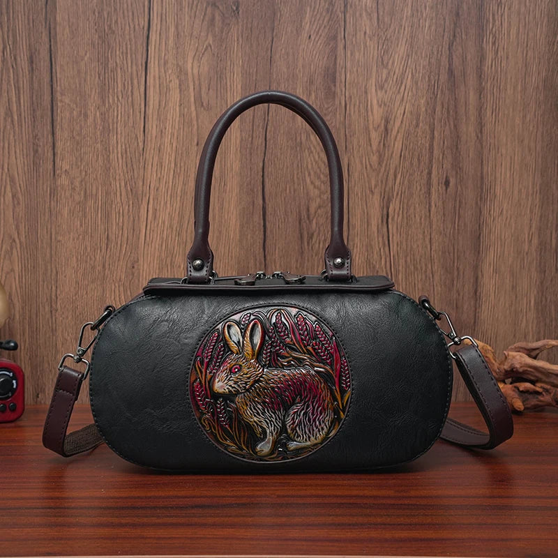 Retro Oval Crossbody Bag