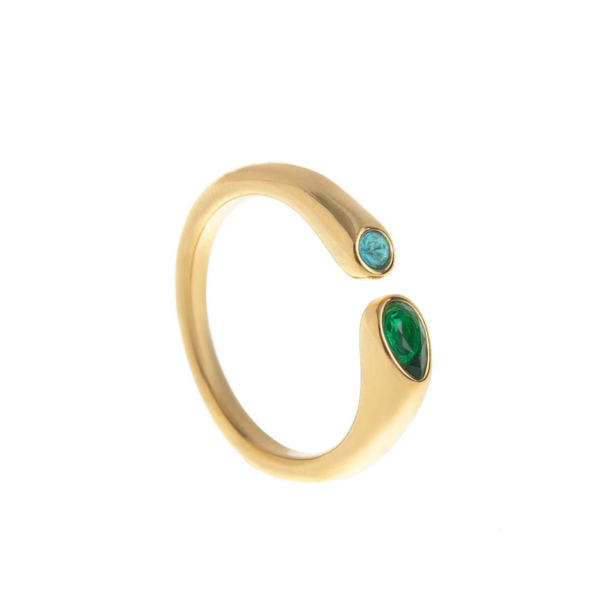 December Birthstone Steel Ring