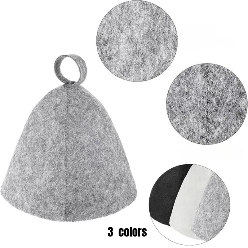 Felt Sauna Cap