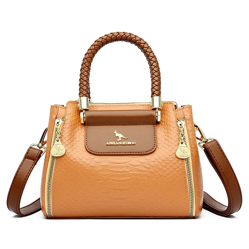 Women's Soft Leather Crossbody Messenger Bag