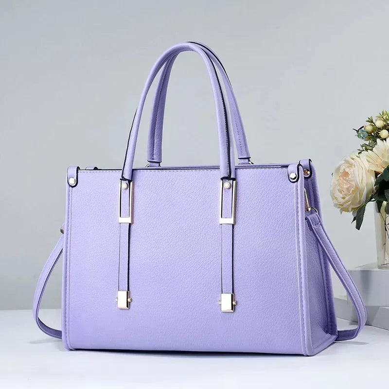 Leather Shoulder Tote Bag