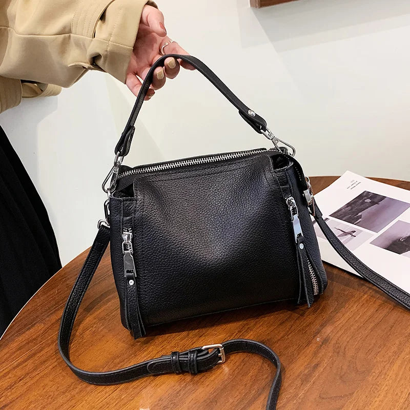 Cowhide Leather Women Tote Bag