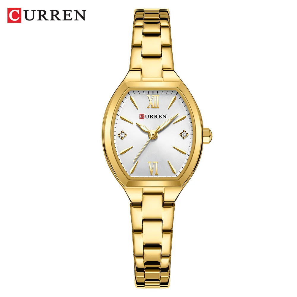 CURREN Barrel-Shape Retro Ladies Watch