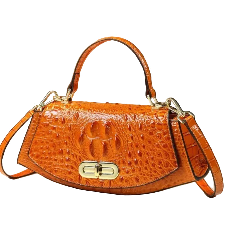 Women's Crocodile Pattern Leather Crossbody Bag