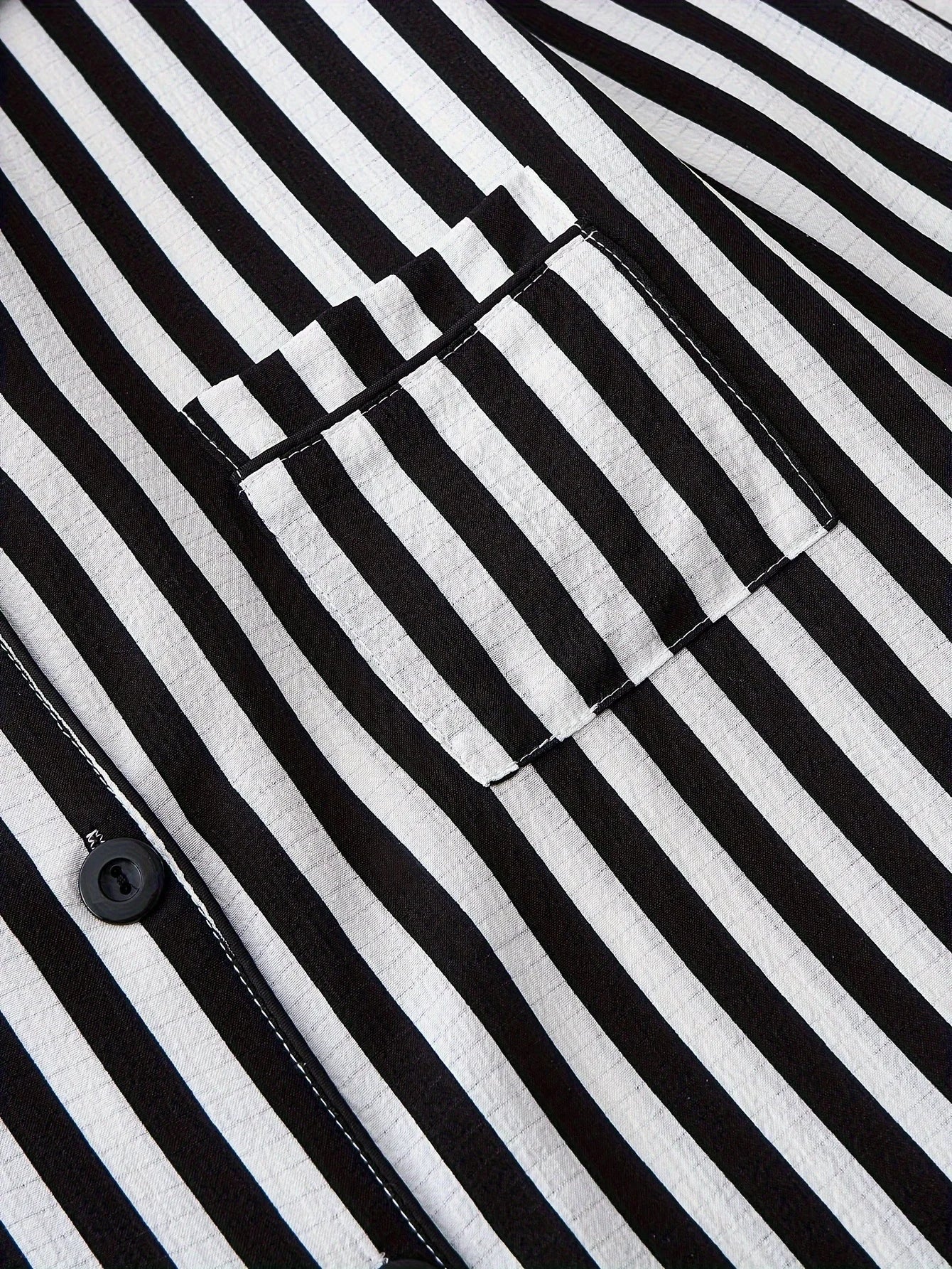 Women's Striped Lapel Pajama Set