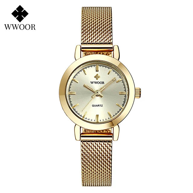 WWOOR Steel Bracelet Quartz Watch