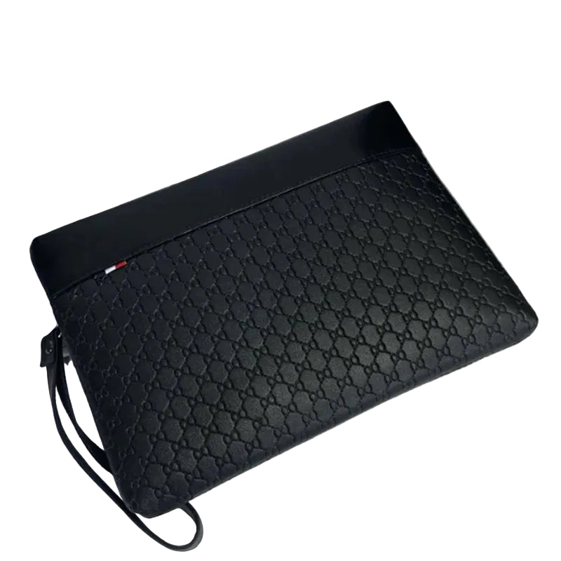 Men's Leather Clutch Sling Travel Bag