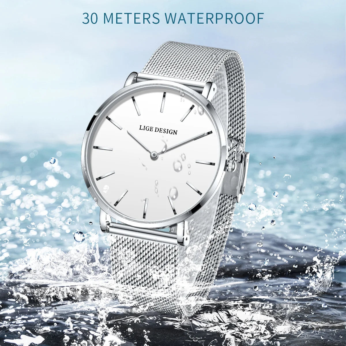LIGE Classic Steel Ladies Watch