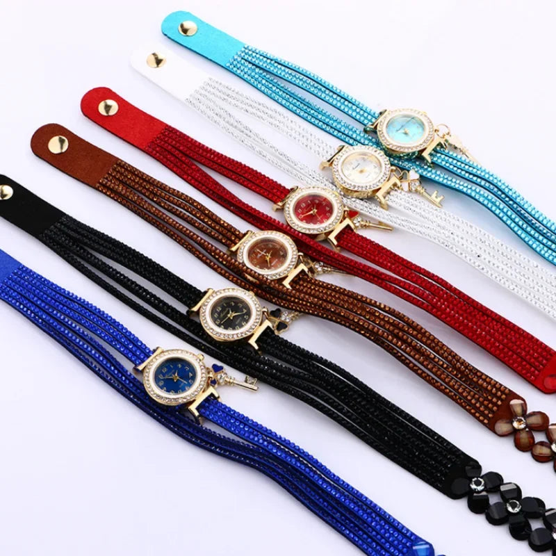Leather Bracelet Women Watch