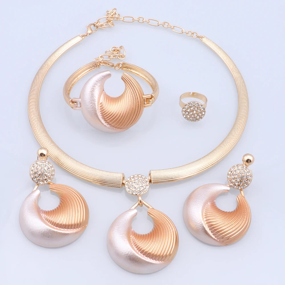 Dubai Silver Luxury Jewelry Set
