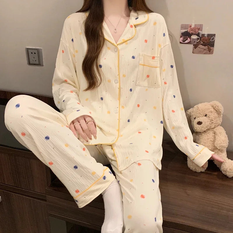 Women's Pink Bow Harajuku Pajama Set