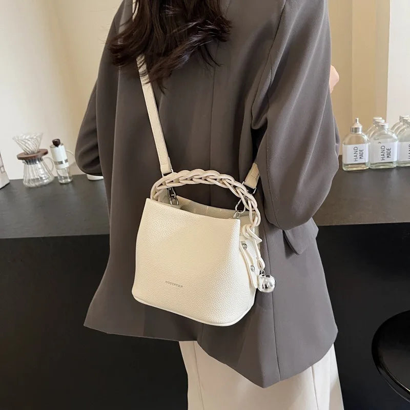Korean Woven Bucket Bag