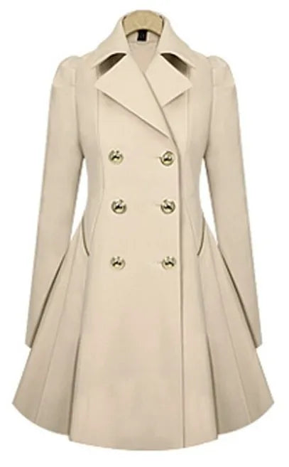 A-Line Button Women Trench Coat