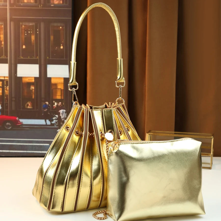 Pleated Shoulder Bag Luxury