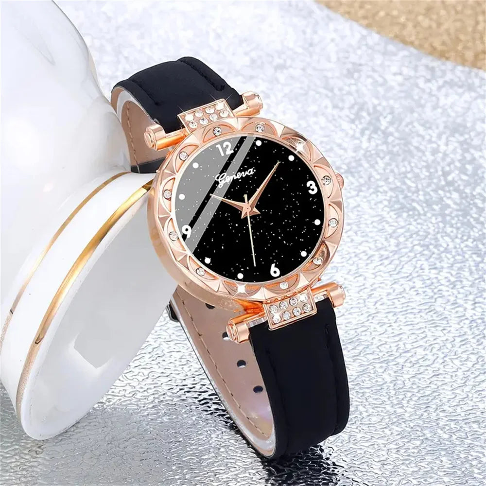 5-Piece Rhinestone Watch Set