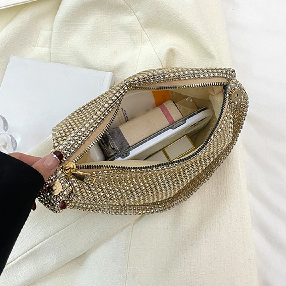 Glitter Rhinestone Clutch Bag