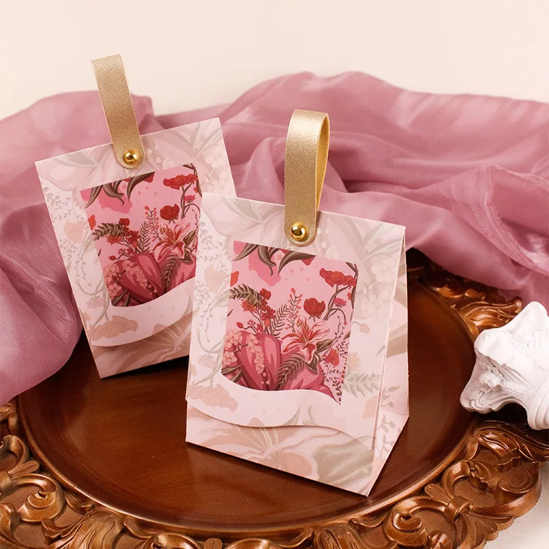 Kraft Paper Candy Box Floral Wedding Party