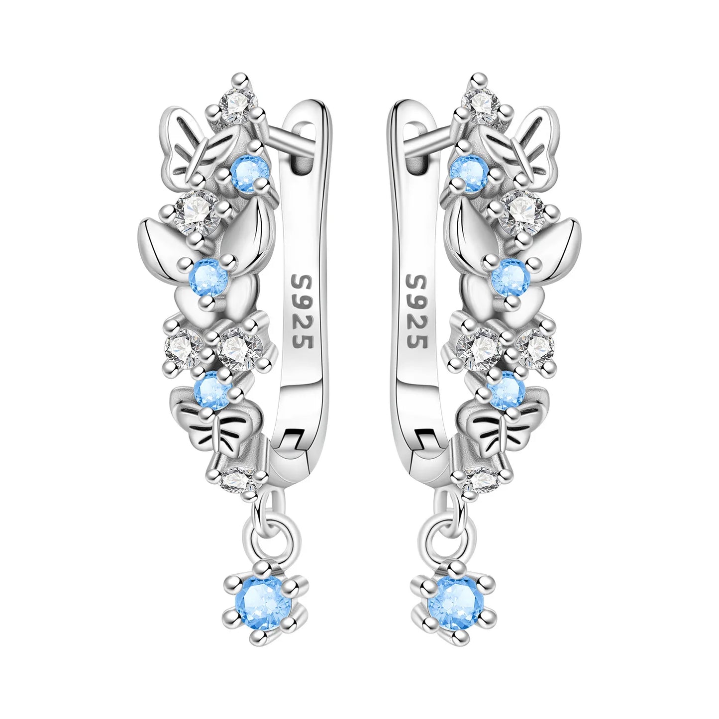 Women's S925 Silver Daisy Hoop Earrings